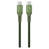 GreyLime 60W Flätade USB-C till USB-C Cable 50 cm. - Grön