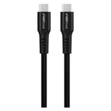 GreyLime 60W Flätade USB-C till USB-C Cable 50 cm. - Svart