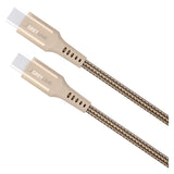 GreyLime 60W Flätade USB-C till USB-C Cable 3 m. - Beige