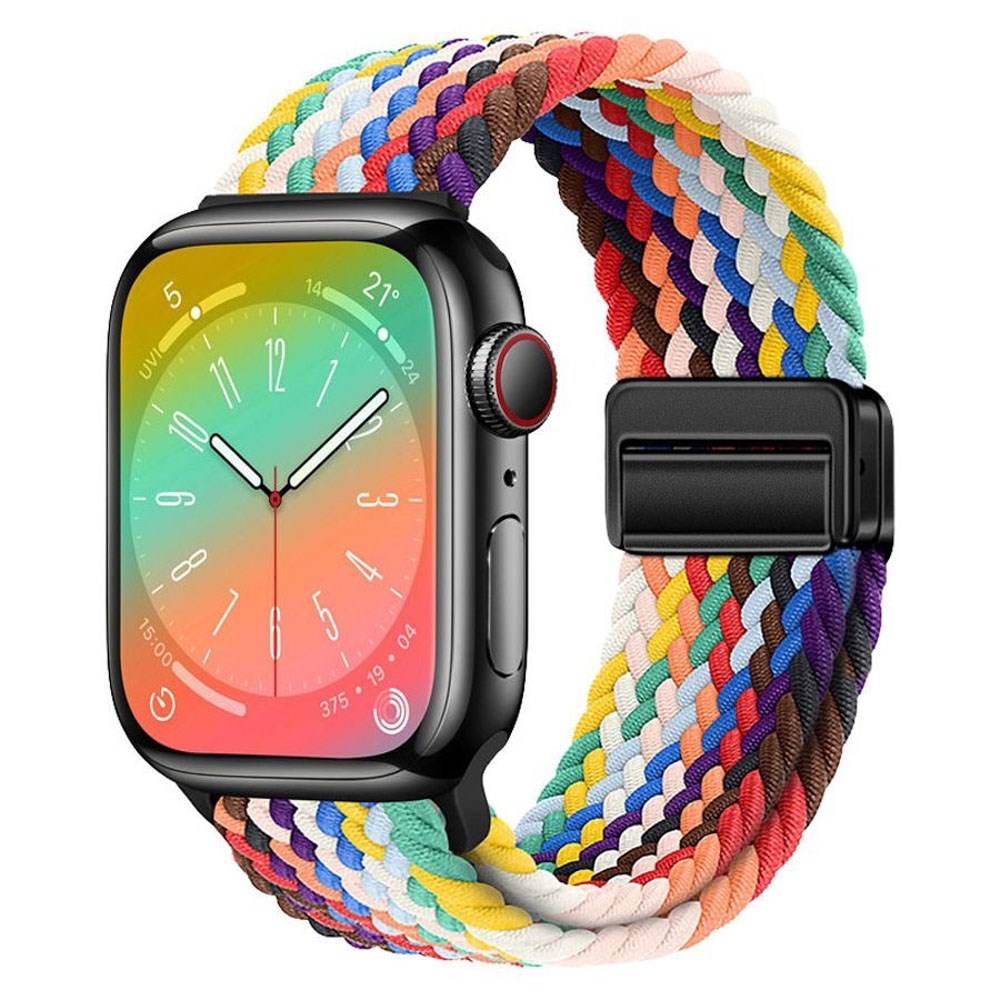 Apple Watch (38/40/SE/41/42mm) Lippa Nylonrem med Magnetlås - Flerfärgad