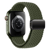 Apple Watch (38/40/SE/41/42mm) Lippa Nylonrem med Magnetlås - Grön