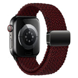 Apple Watch (42/44/SE/45/46/49mm) Lippa Nylonrem med Magnetlås - Röd