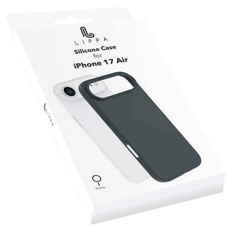 iPhone Air Lippa Silikon Skal - MagSafe Kompatibel - Svart