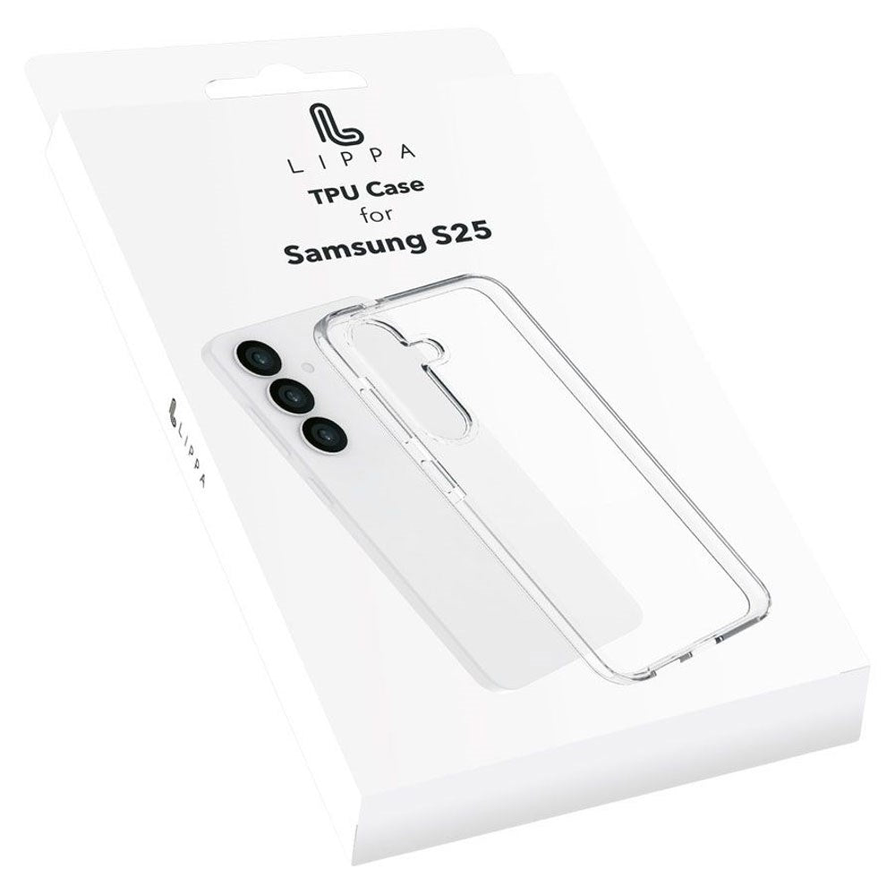 Samsung Galaxy S25 Lippa Flexibelt Plast Skal - Genomskinlig