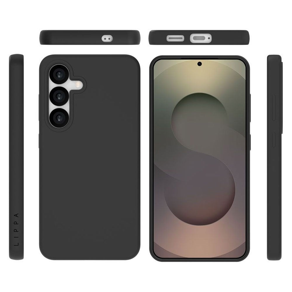 Samsung Galaxy S25 Lippa Silikon Skal - Svart