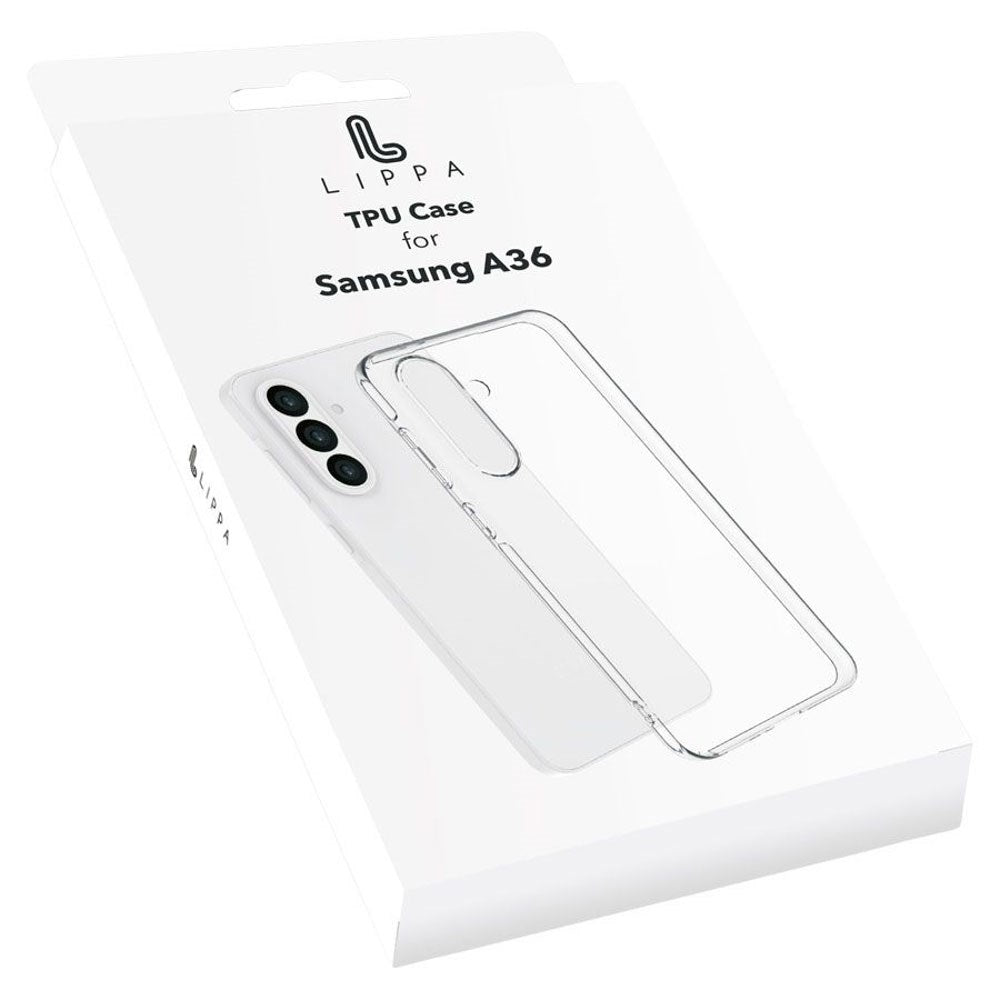 Samsung Galaxy A36 Lippa Flexibelt Plast Skal - Genomskinlig
