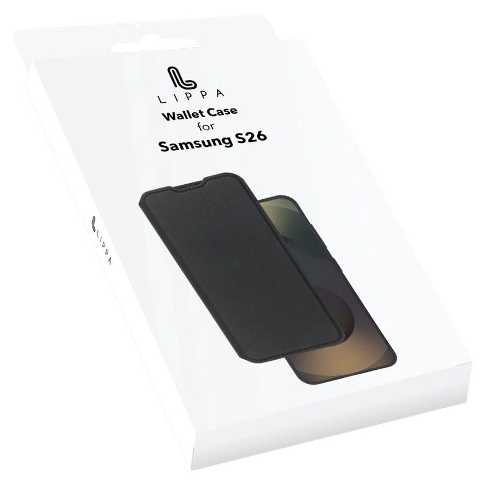 Samsung Galaxy S26 Lippa 2-i-1 Wallet Fodral - Svart