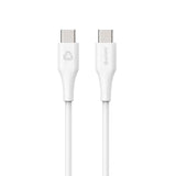 eSTUFF INFINITE 1 m USB-C till USB-C-Kabel 60W - 100 % Återvunnen Plast - Vit