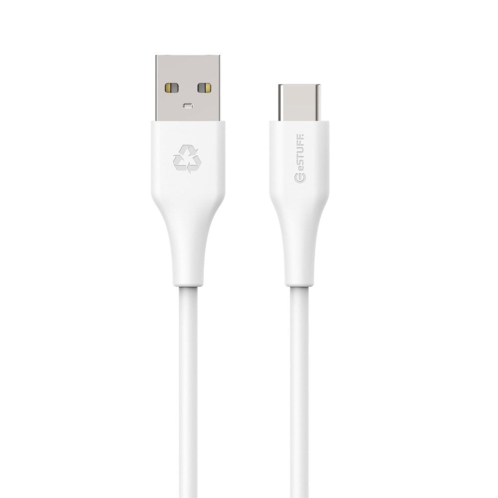 eSTUFF INFINITE USB-C-Kabel 60W 1 m - 100 % Återvunnen Plast - Vit