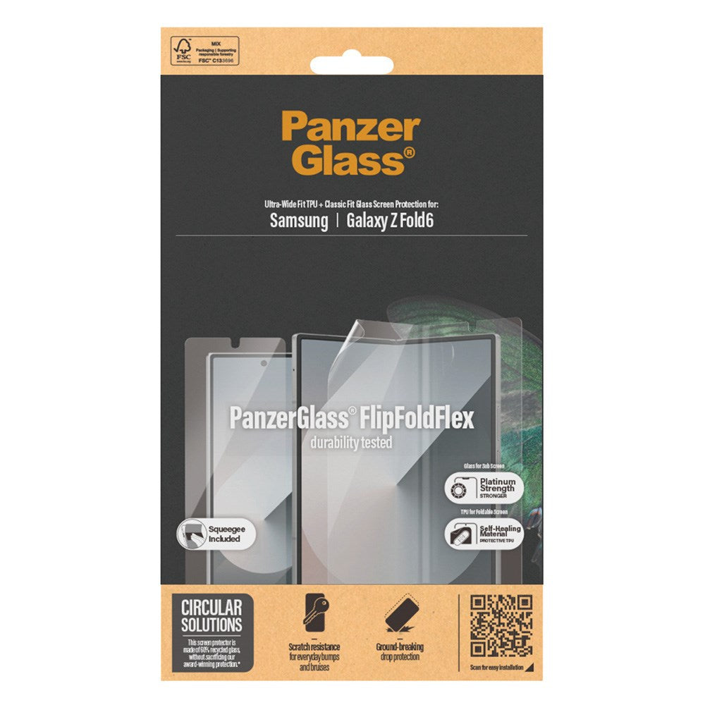 Samsung Galaxy Z Fold6 PanzerGlass FlipFoldFlex Skärmskydd - Platinum Strength - Genomskinlig