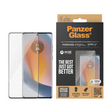 Motorola Edge 50 Fusion PanzerGlass Ultra Wide Fit Skärmskydd - Platinum Strength - Svart Kant