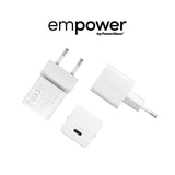 empower by PanzerGlass Turbo 30W Väggladdare m. 1x USB-C – Silver White