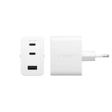 empower by PanzerGlass Turbo 70W Väggladdare m. 1x USB-A & 2x USB-C - Silver White