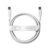 empower by PanzerGlass Racing 60W USB-C till USB-C Kabel – 2m – Silver White