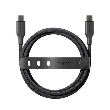 empower by PanzerGlass Racing 240W USB-C till USB-C Kabel – 2m – Space Black
