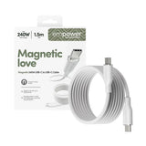 empower by PanzerGlass Magnetic 240W USB-C till USB-C Kabel – 1.5m – Silver White