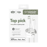 empower by PanzerGlass Racing 60W USB-C till Lightning Kabel – 1.2m – Silver White