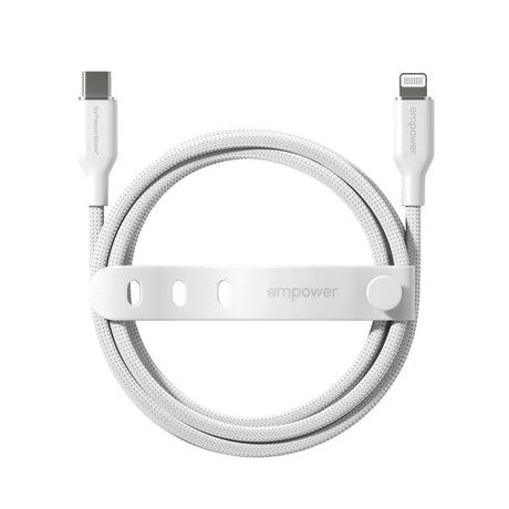 empower by PanzerGlass Racing 60W USB-C till Lightning Kabel – 1.2m – Silver White