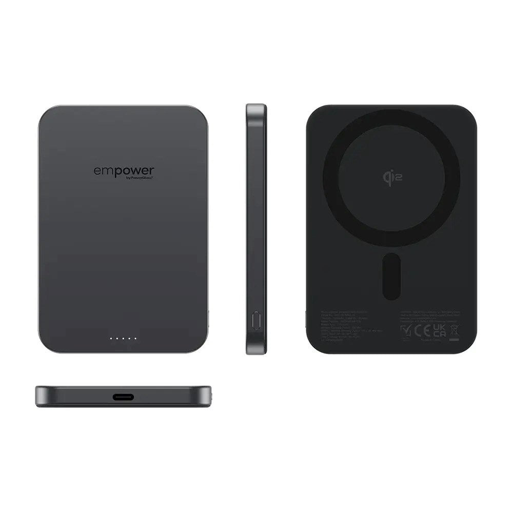 empower by PanzerGlass empower Bank - 5000 mAh - Qi2 / MagSafe Kompatibel - Space Black