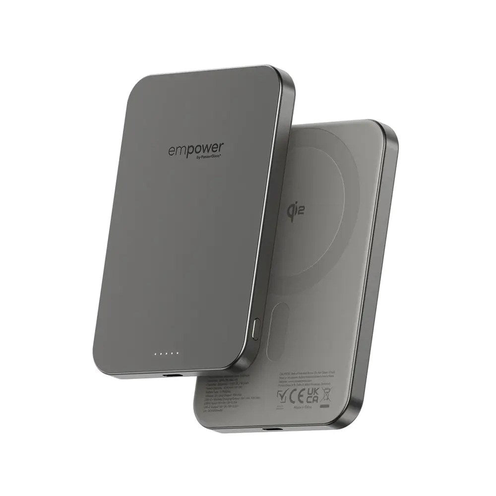 empower by PanzerGlass empower Bank - 5000 mAh - Qi2 / MagSafe Kompatibel - Titanium