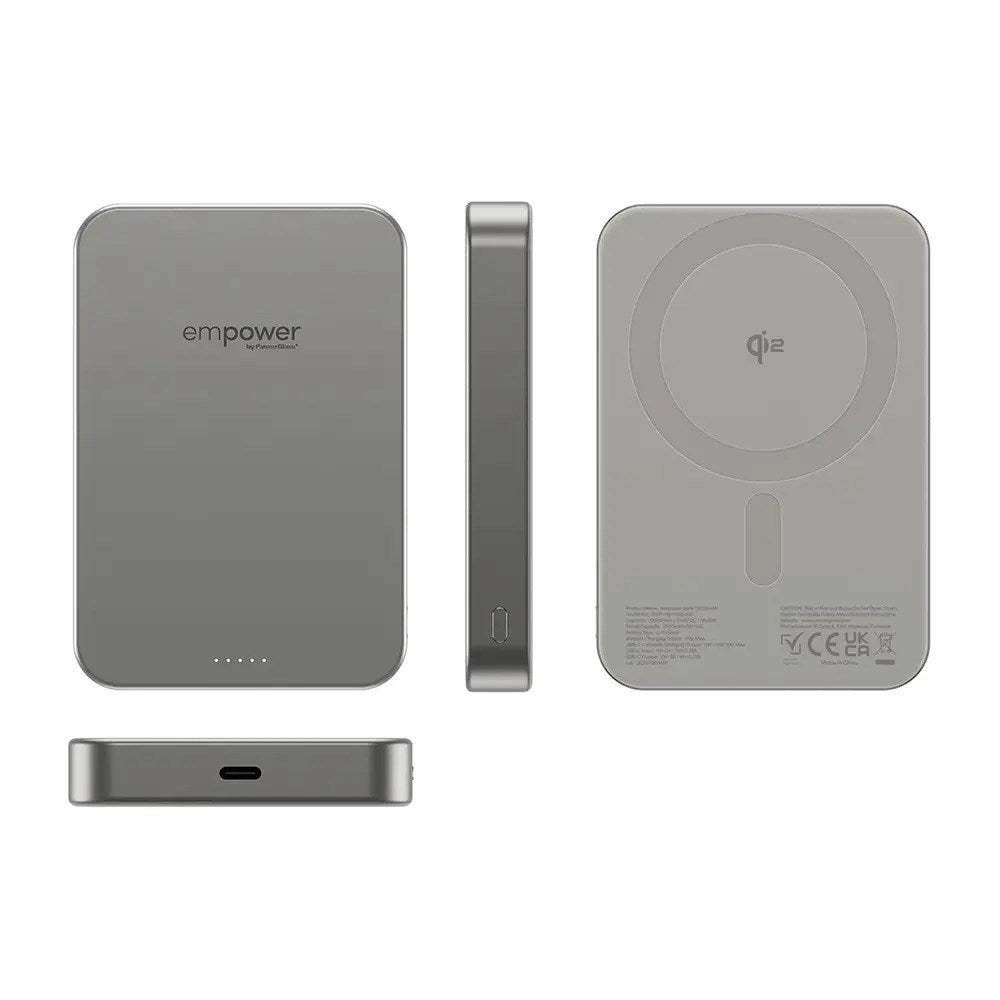 empower by PanzerGlass empower Bank - 10.000 mAh - Qi2 / MagSafe Kompatibel - Titanium