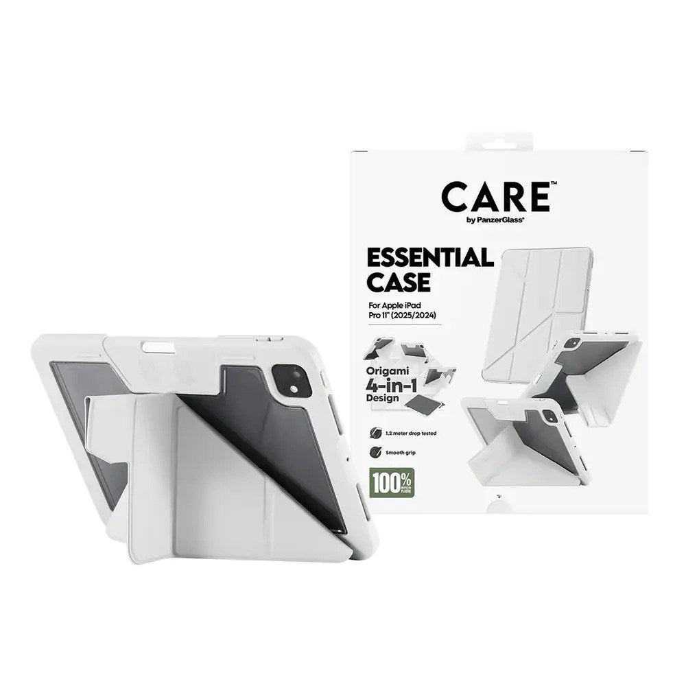 iPad Pro 11" (2025 / 2024) Care by PanzerGlass Essential Case - Stående Funktion - Grå