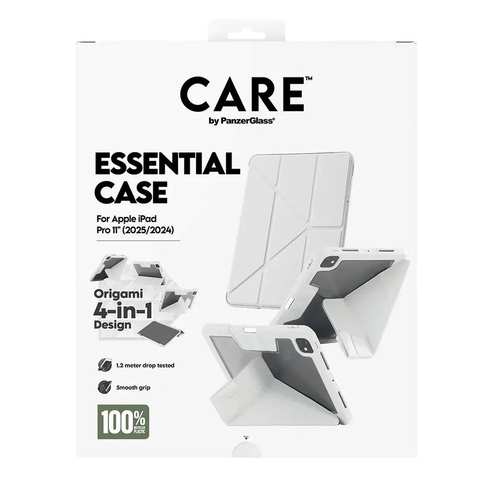 iPad Pro 11" (2025 / 2024) Care by PanzerGlass Essential Case - Stående Funktion - Grå