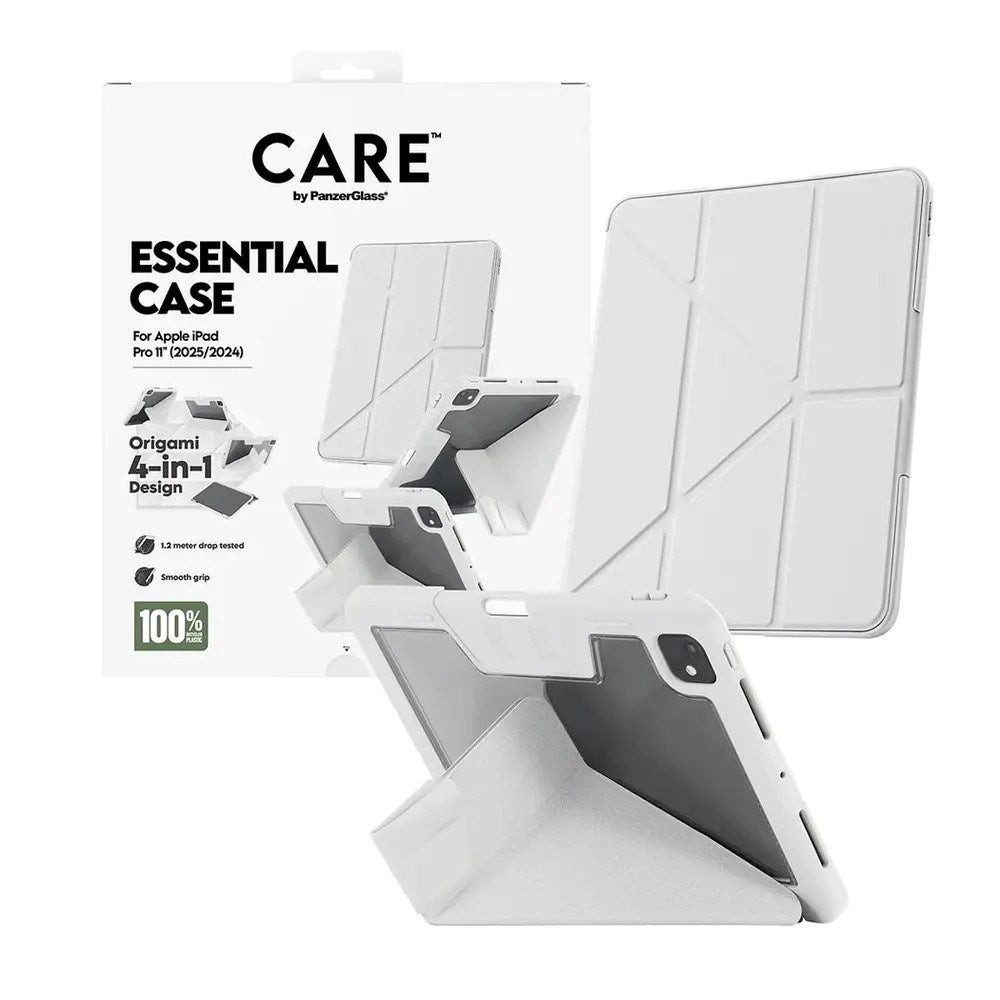 iPad Pro 11" (2025 / 2024) Care by PanzerGlass Essential Case - Stående Funktion - Grå