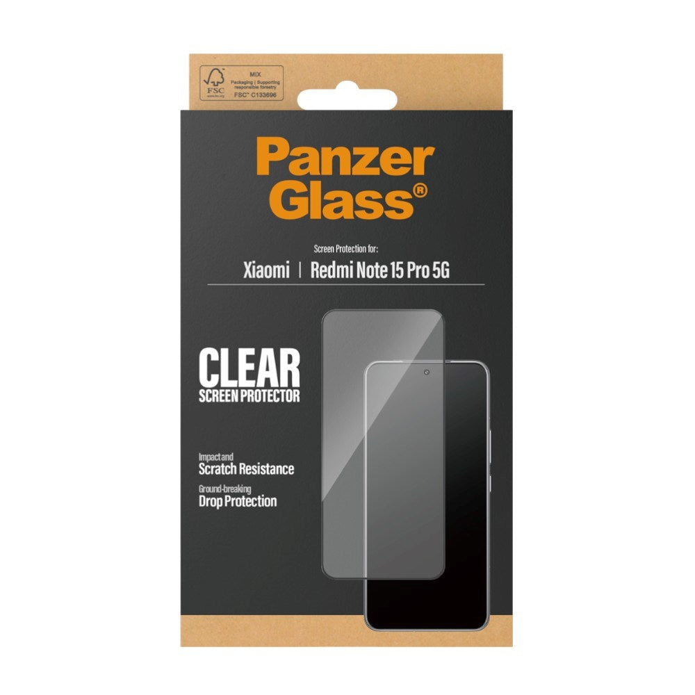 Xiaomi Redmi Note 15 Pro (5G) PanzerGlass Skärmskyddsglas - Ultra Wide Fit - Genomskinlig
