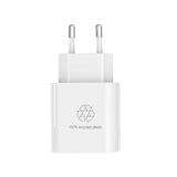 Upström Cirkulär PD 20W Återvunnen Plast Vægoplader m. USB-C - Hvid