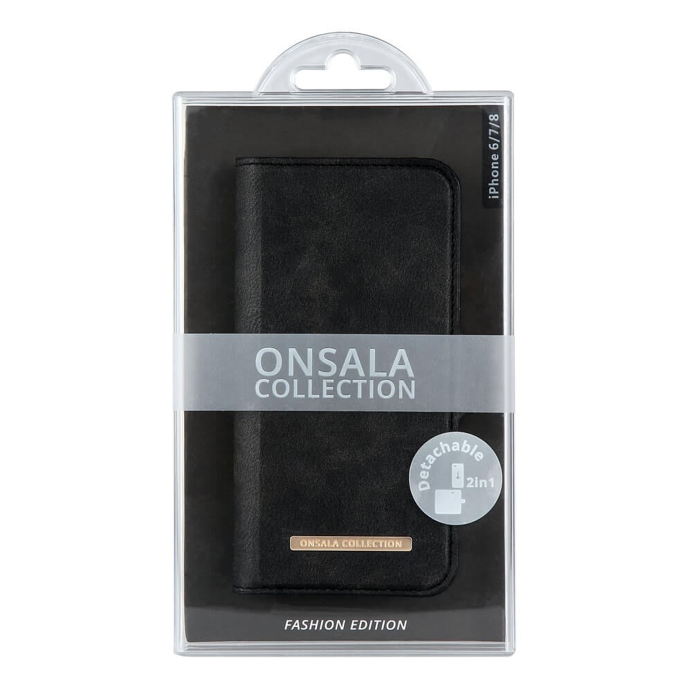 iPhone SE (2022/2020) / 8 / 7 / 6 / 6s GEAR ONSALA Fashion Collection Plånboksfodral - Midnight Black