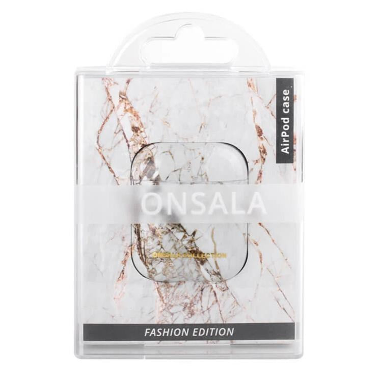 GEAR ONSALA Collection Protective Case för Apple AirPods (1 och 2 - Rossle marmor