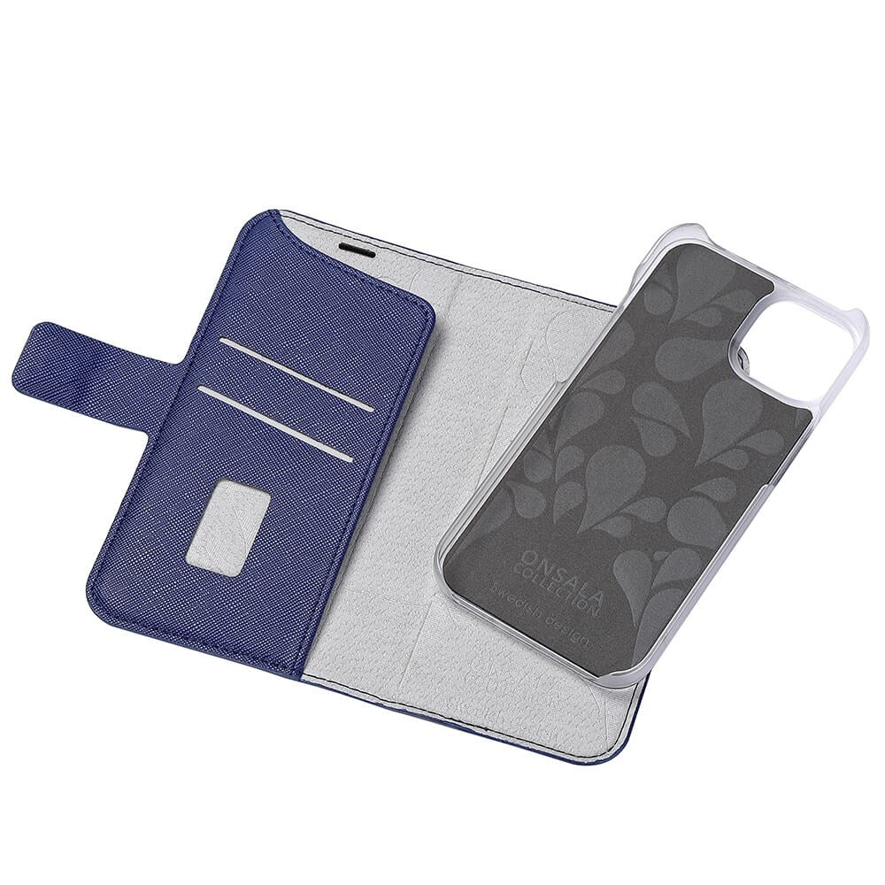 iPhone 14/13 Onsala Fashion Collection Plånboksfodral med Magnet - Navy Blue