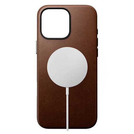 iPhone 16 Pro Nomad Max Traditional Leather Skal - MagSafe Kompatibel - Brun