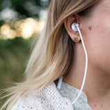 RadiCover Strålingsbeskyttet In-Ear Headset m. AirTubes - Hvid / Sølv