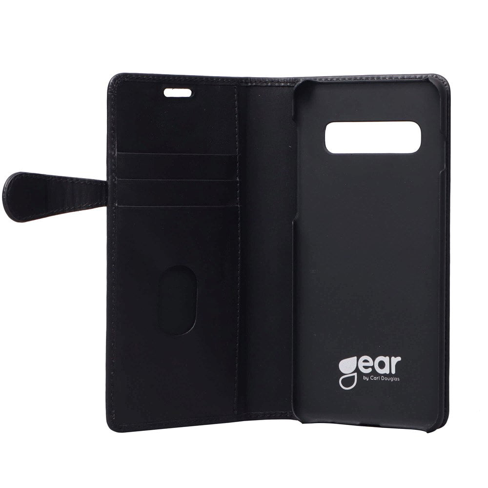 Samsung Galaxy S10+ (Plus) Buffalo 2-i-1 Äkta Läder Fodral - Svart