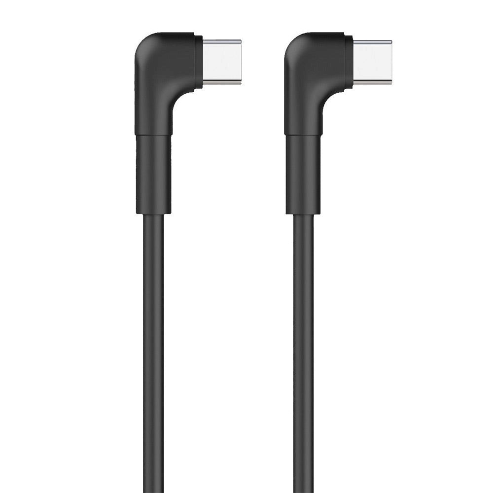 Maxlife Vinklad USB-C till USB-C-Kabel 60W - 1m - Svart