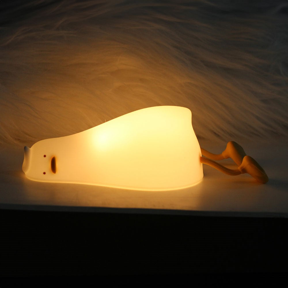 Forever Light Silikon Nattlampa LED - Lazy Duck