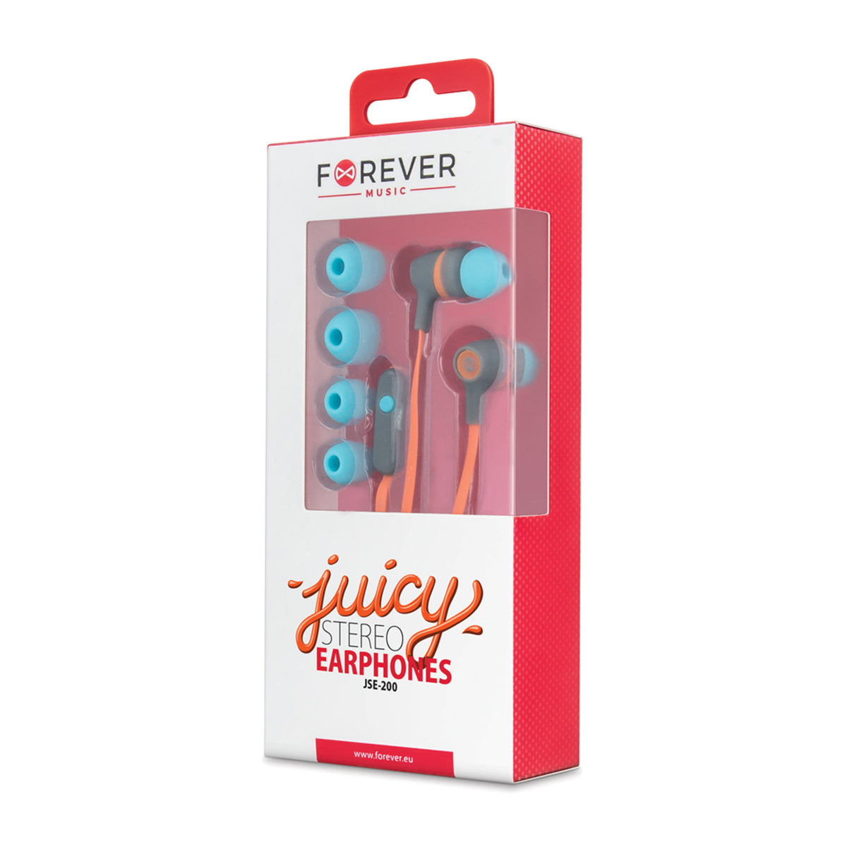 Forever 3.5 mm mini-jack Hörlurar m. Sladd - Orange