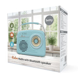 Setty Retro Bluetooth Högtalare m. Radio - Blå