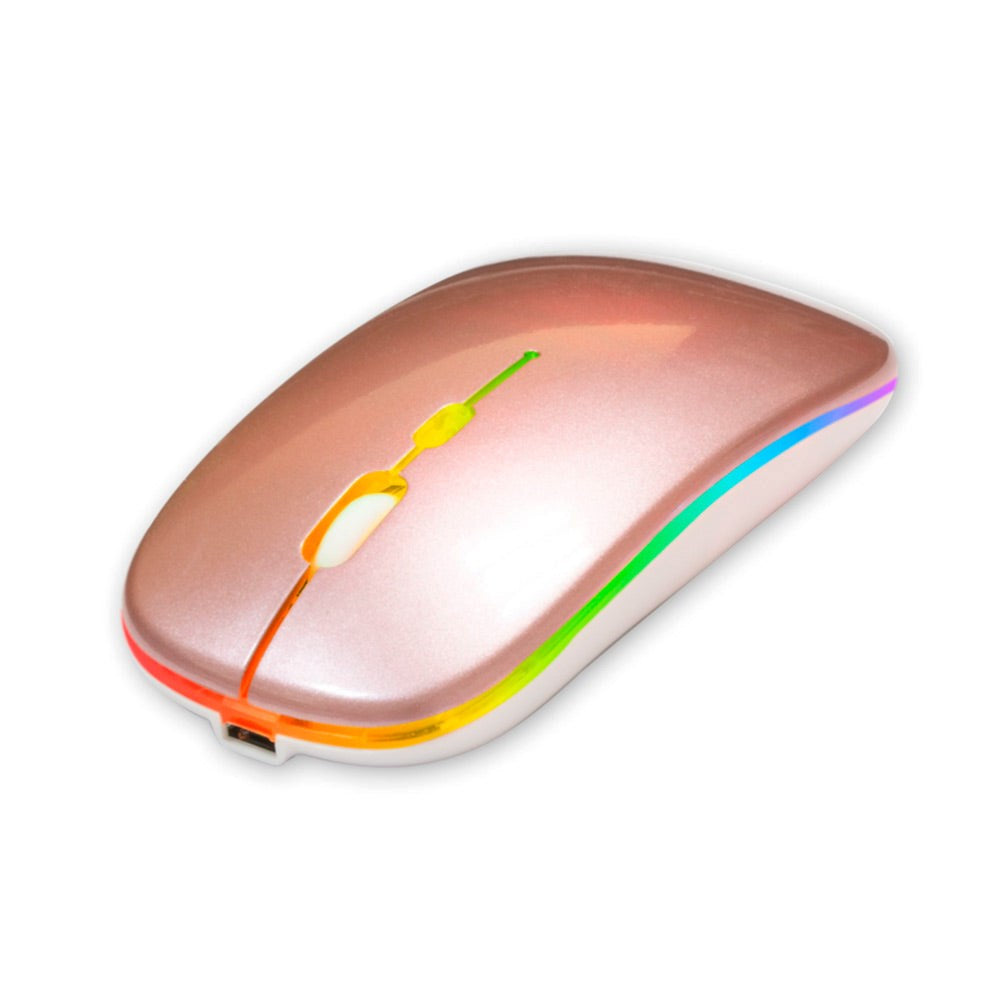 Setty Trådlös RGB Datormus - Rose Gold