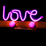 Forever Light Neonskylt LED - Rosa Ljus med Love Motiv