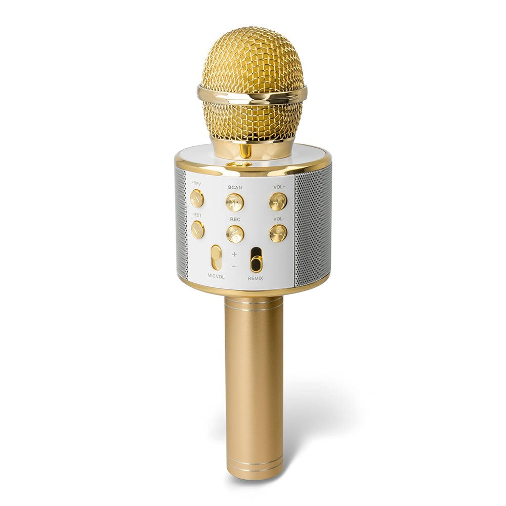 Forever BMS-300 Bluetooth Karaoke Microphone m. Högtalare - Guld