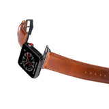 Apple Watch (42/44/SE/45/46/49mm) GEAR Buffalo Rem - Äkta Läder - Brun