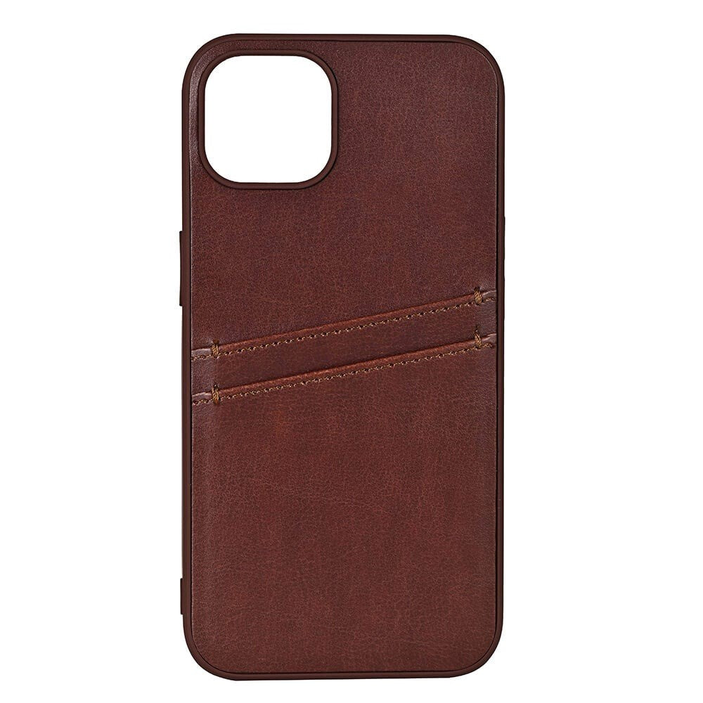 iPhone 12 / 12 Pro Buffalo Konstläder Skal med Kortficka - Brun