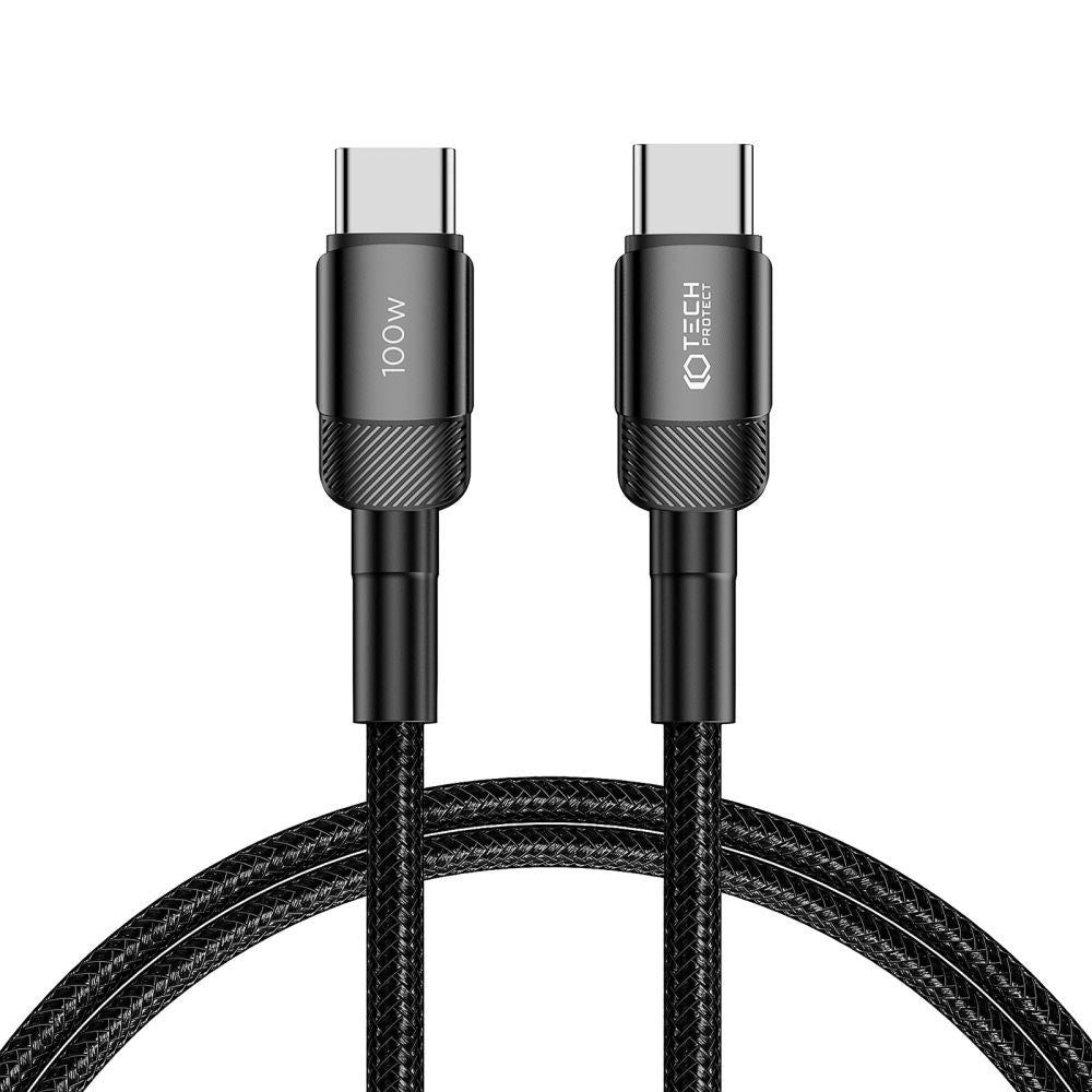 Tech-Protect Ultraboost Evo USB-C till USB-C Kabel 100W/5A 1m - Svart