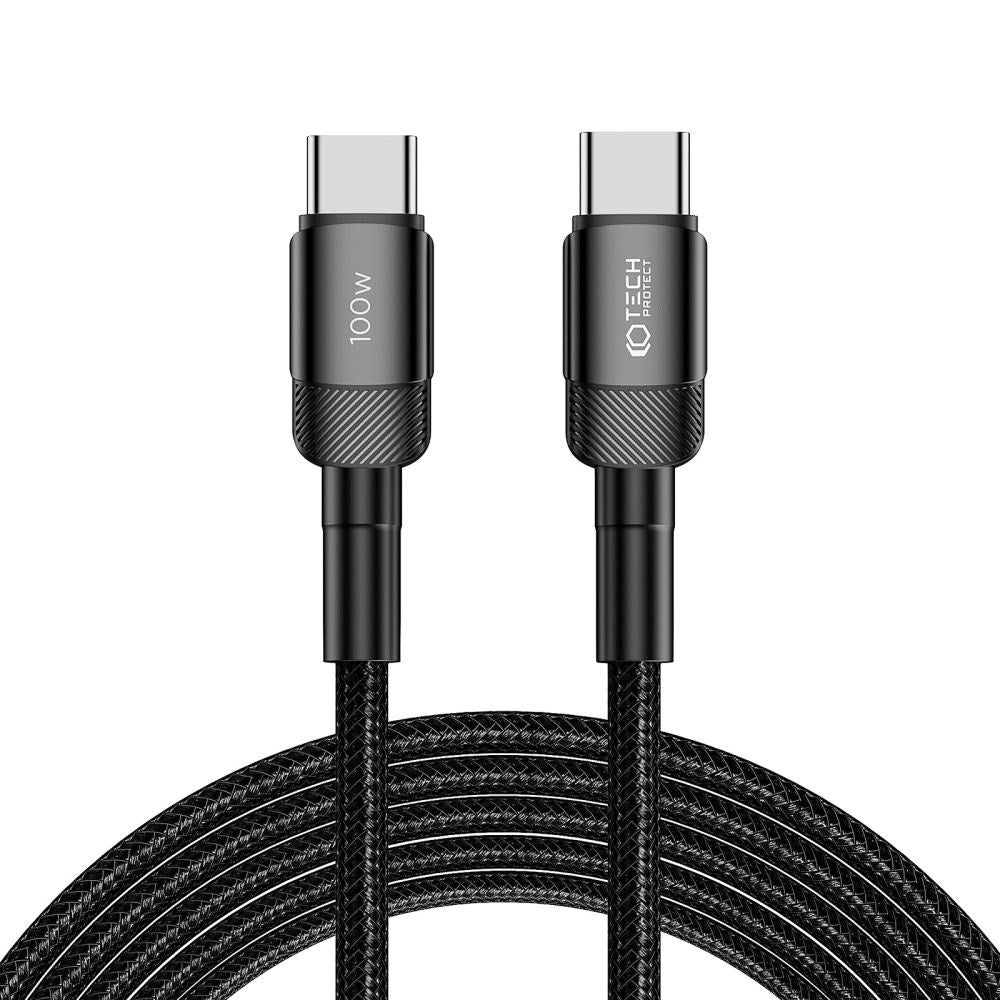 Tech-Protect Ultraboost Evo USB-C till USB-C Kabel 100W/5A 3m - Svart