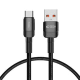 Tech-Protect Ultraboost Evo USB-A till USB-C Kabel 100W/5A 25cm - Svart