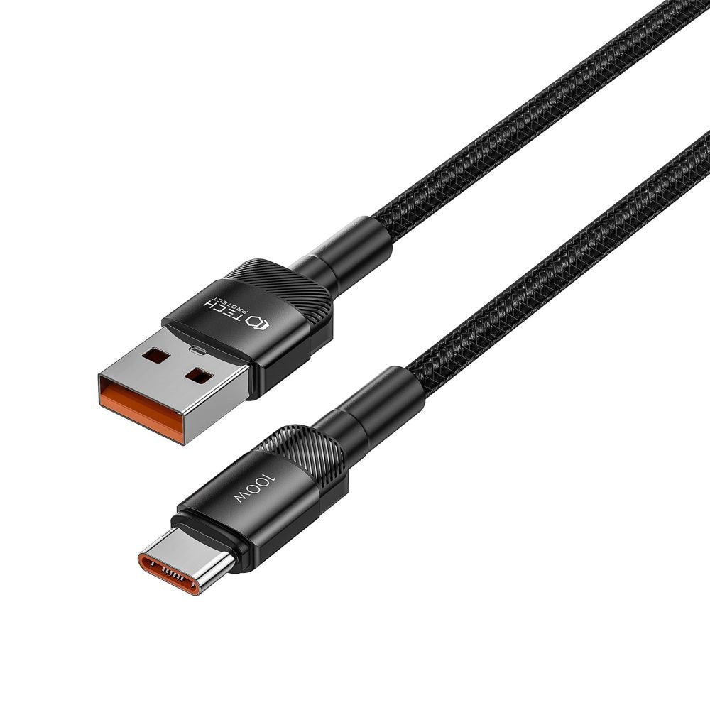 Tech-Protect Ultraboost Evo USB-A till USB-C Kabel 100W/5A 25cm - Svart