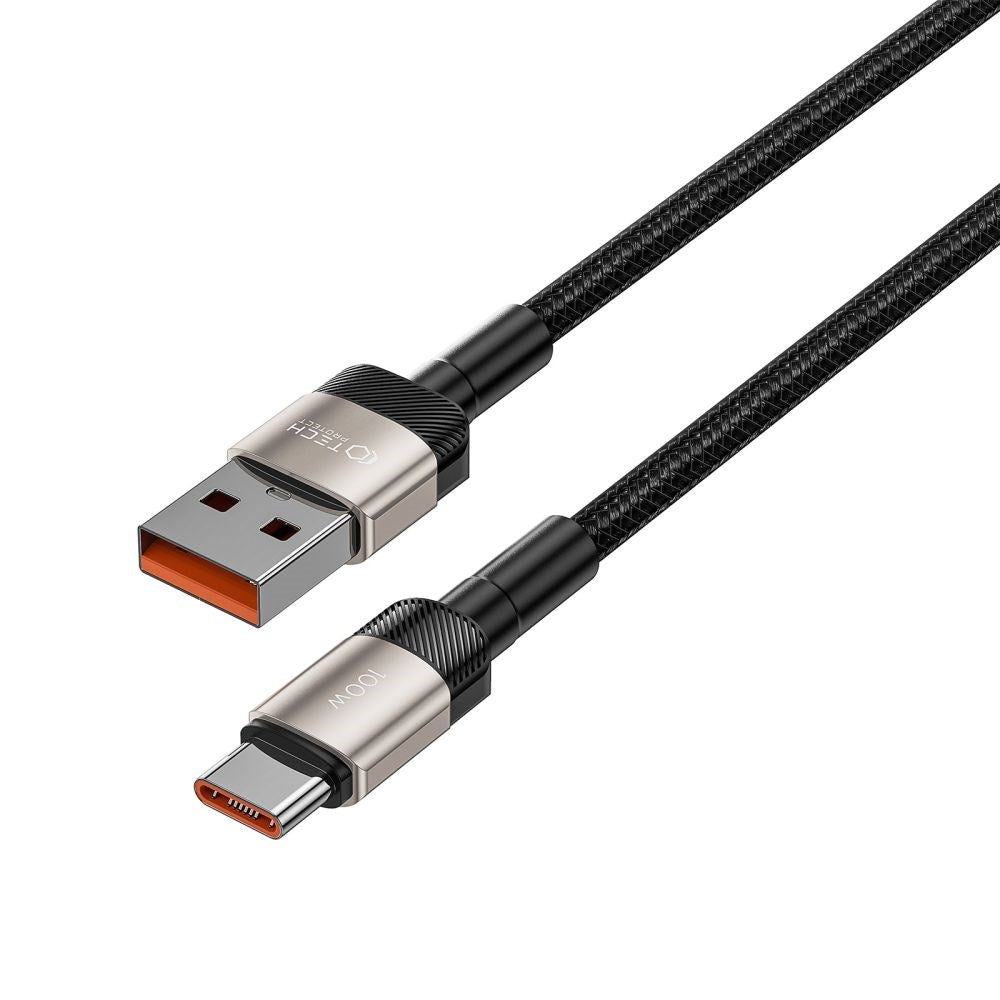 Tech-Protect Ultraboost Evo USB-A till USB-C Kabel 100W/5A 1m - Titanium